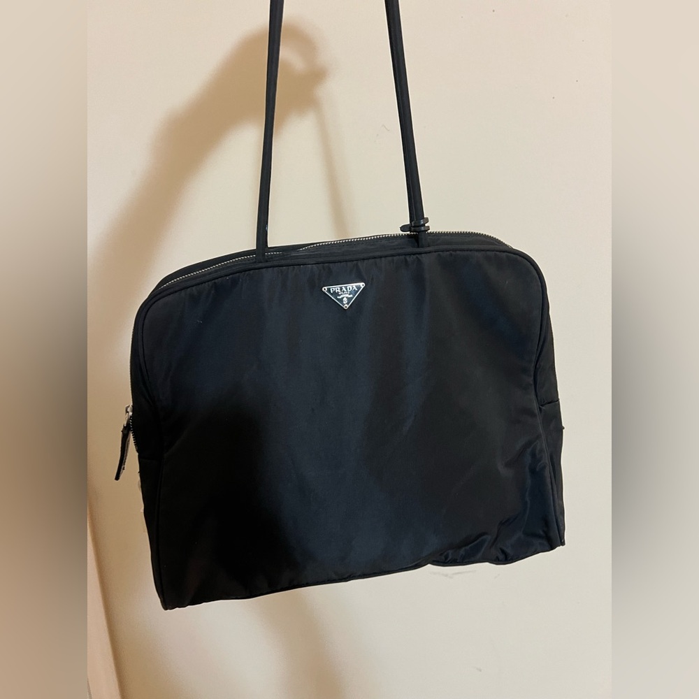 Prada Black Nylon Tote Bag